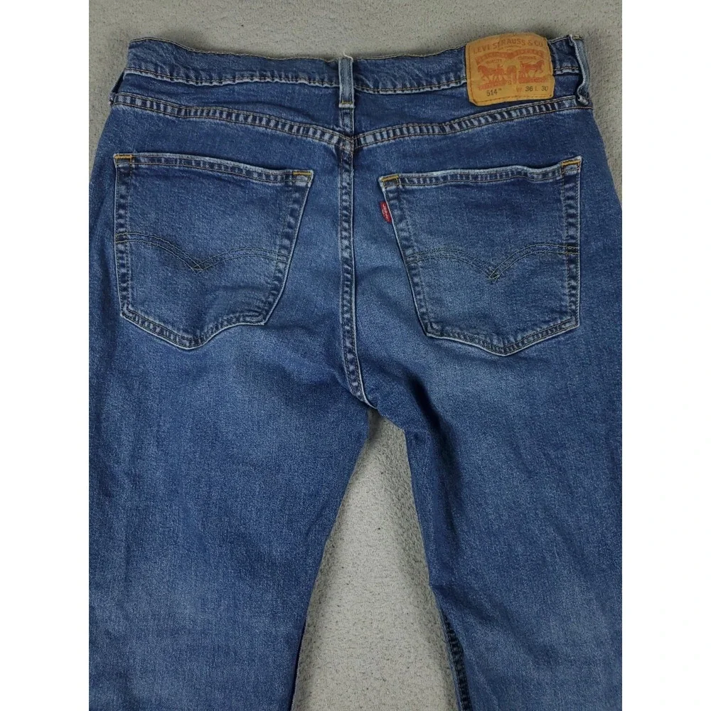 Levis 514 Jeans Mens Size 36x30 Blue Casual Straight Leg Denim Pants